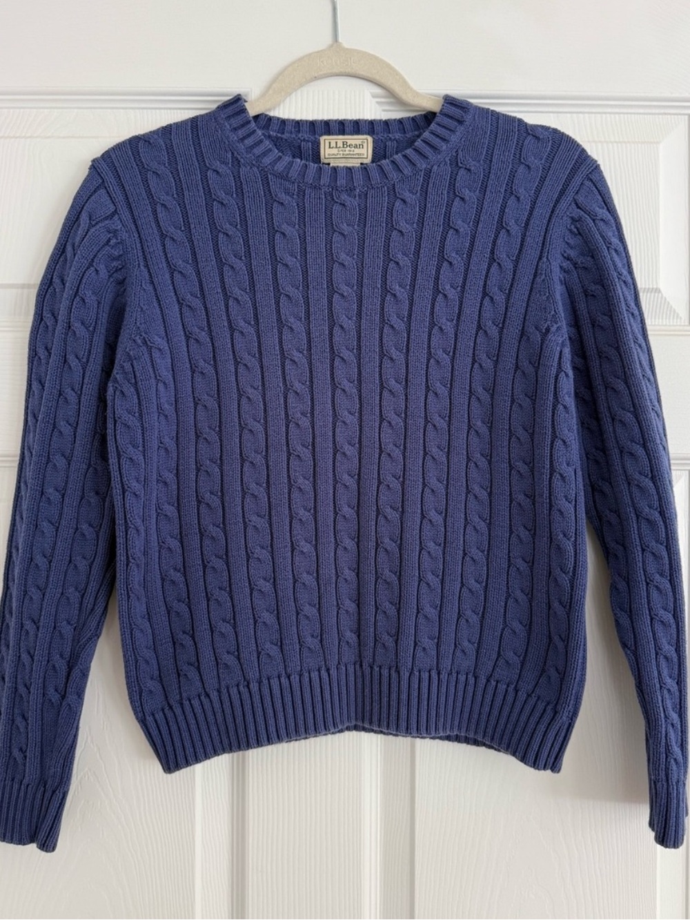 L.L. Bean 100% Cotton Cable Crewneck Sweater (S)